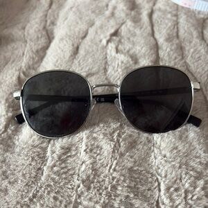Coach Silver and Black Modern Sunglasses